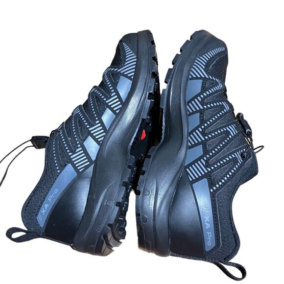 Salomon Shoes Kids 1.5 Black Children Unisex Xa Pro V8 CS WP - Picture 5 of 9